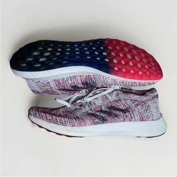 Adidas PureBoost Go Womens Size 9 Cloud White Shock Red Running Shoes Used - Picture 2 of 15